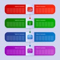 Infographic elements for advertising. Numbered planes for your text.